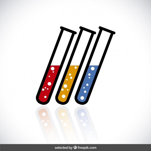 Free vector isolated test tube