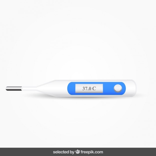 Free vector isolated thermometer