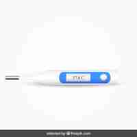 Free vector isolated thermometer