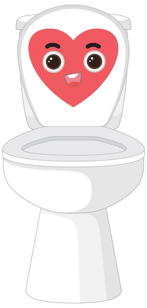 Free vector isolated toilet bowl on white background