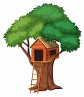 Free vector isolated tree house