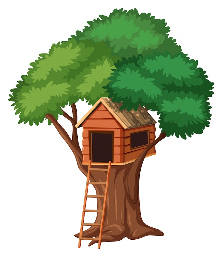 Free Vector isolated tree house