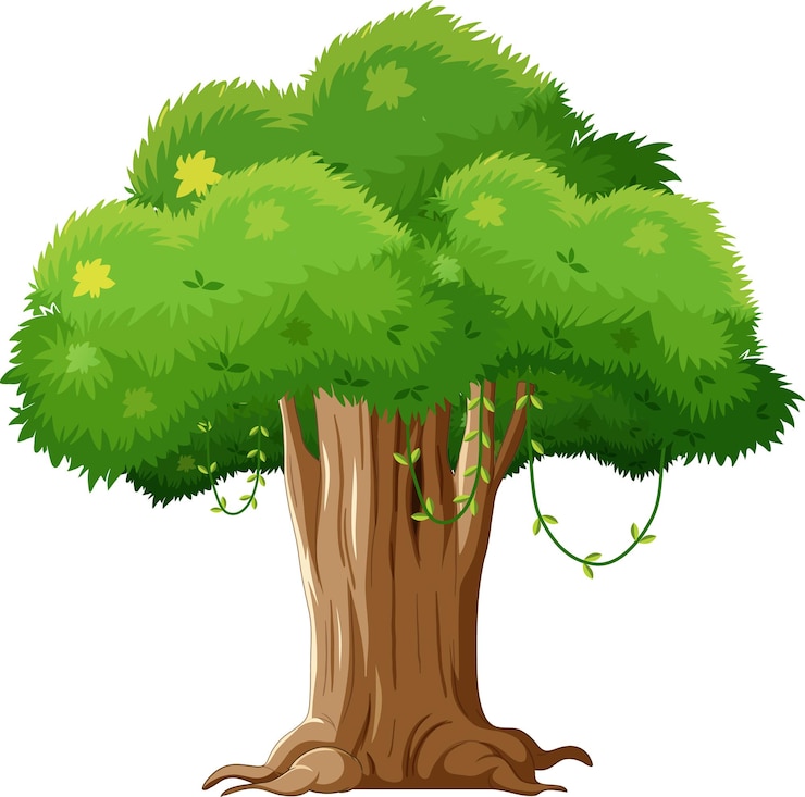 Free Vector isolated tree on white background