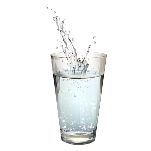 Isolated water glass