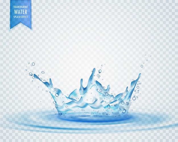 Free vector isolated water splash effect on transparent background