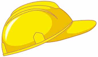 Free vector isolated yellow safety helmet