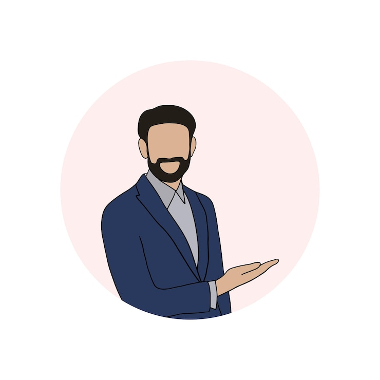 Free Vector isolated young handsome man in different poses on white background illustration