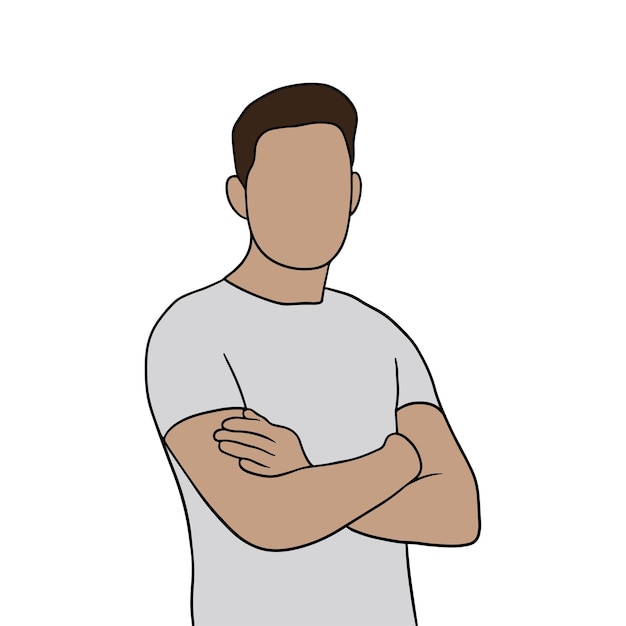 Free vector isolated young handsome man set in different poses on white background illustration
