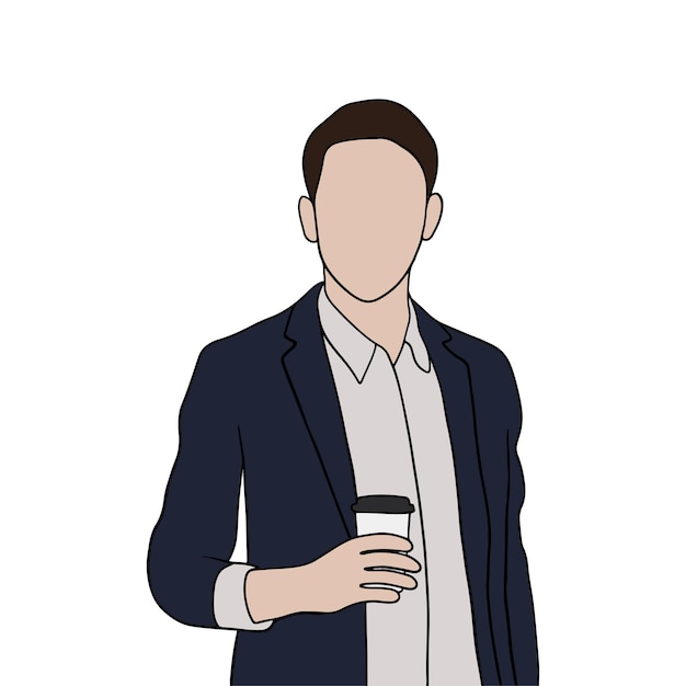 Free vector isolated young handsome man set in different poses on white background illustration