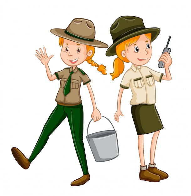 Free vector isolated zookeeper on white background