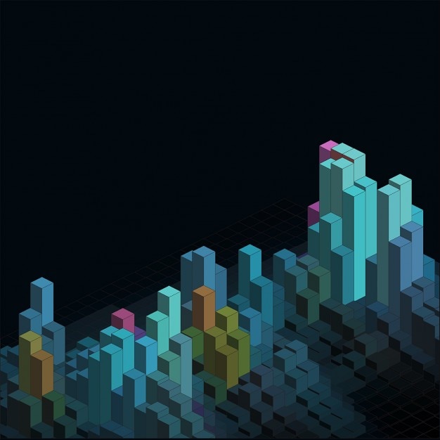 Isometric abstract background