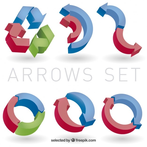 Free vector isometric arrows