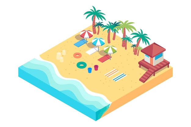 Isometric beach concept