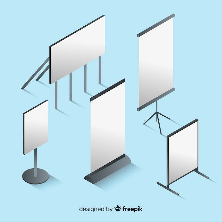 Free Vector isometric billboard collection