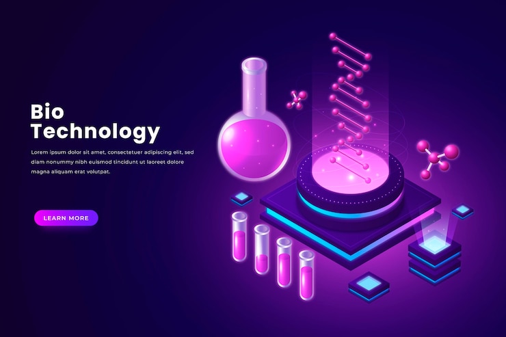 Free Vector isometric biotechnology concept illustrated