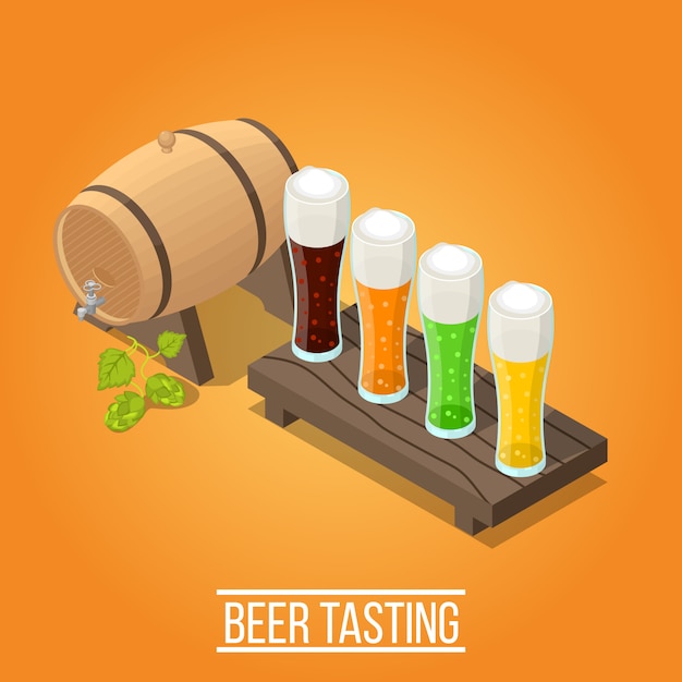 Free vector isometric brewery background
