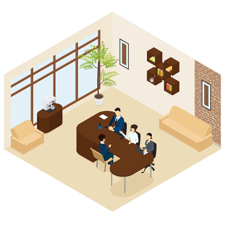 Free Vector isometric business recruitment process