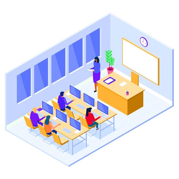 Isometric classroom concept