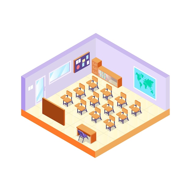 Isometric classroom concept