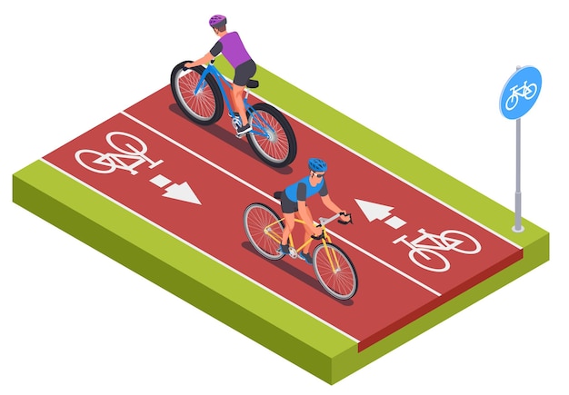 Free vector isometric composition with recreational track symbols