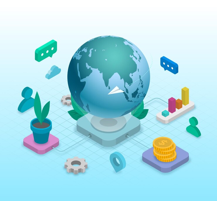 मुफ़्त वेक्टर isometric csr concept illustrated