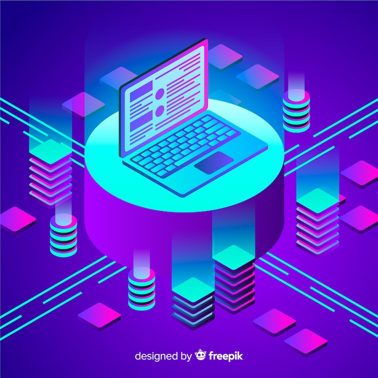 Free Vector isometric data visualization concept background