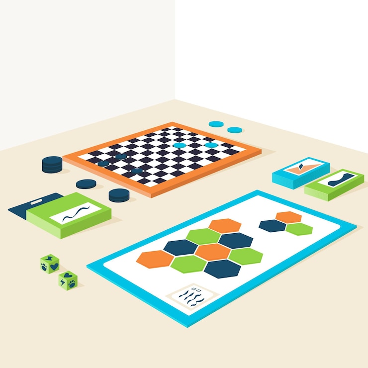 Free Vector isometric design board game collection