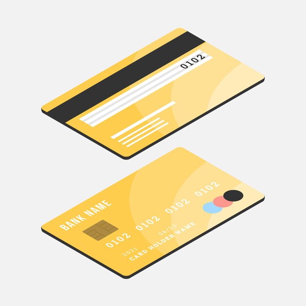 Isometric design of credit card