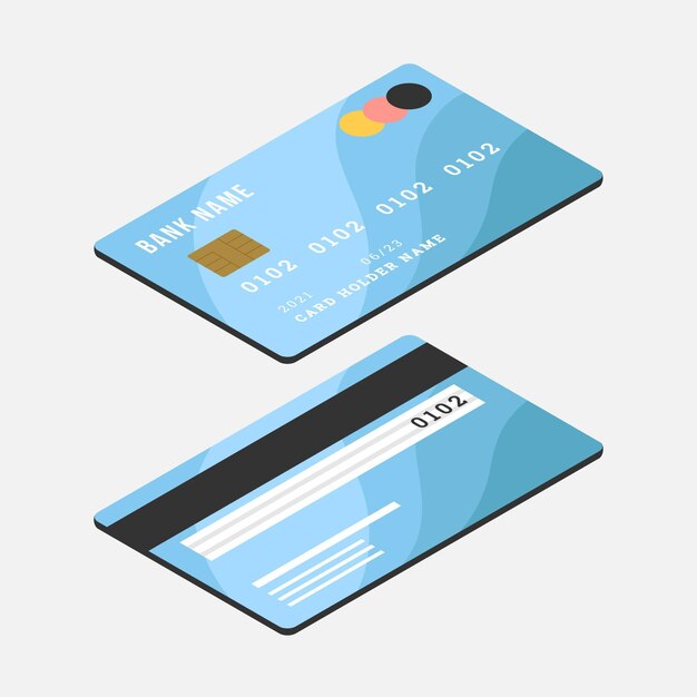 Isometric design of credit card