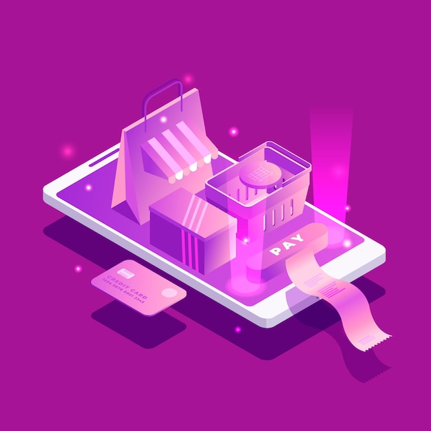 Isometric e-commerce - concept