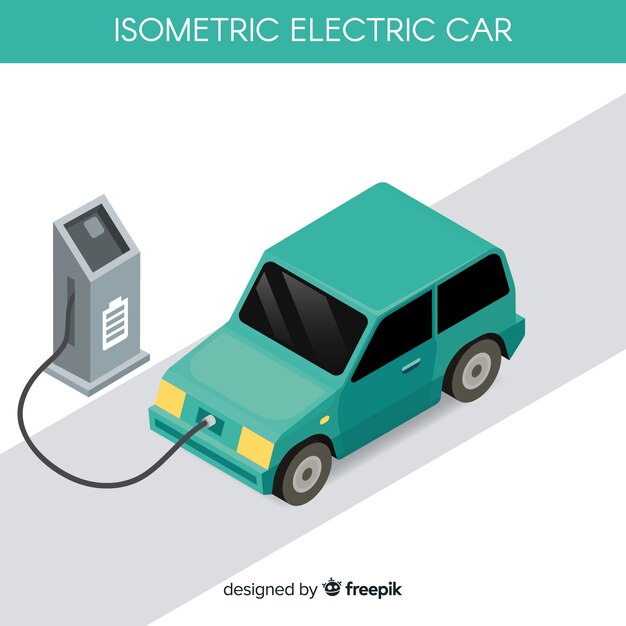 Изометрический электрический автомобиль