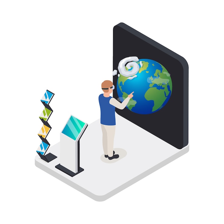 Free Vector isometric expo center