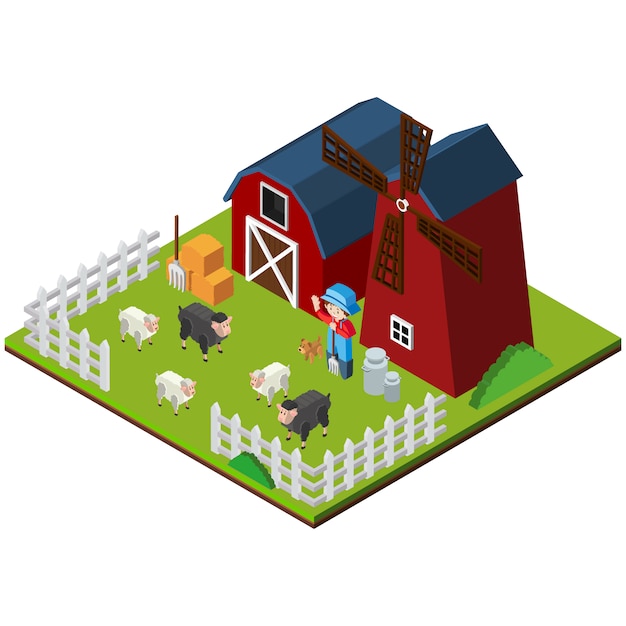 Isometric farm design