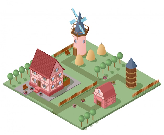 Isometric farming concept