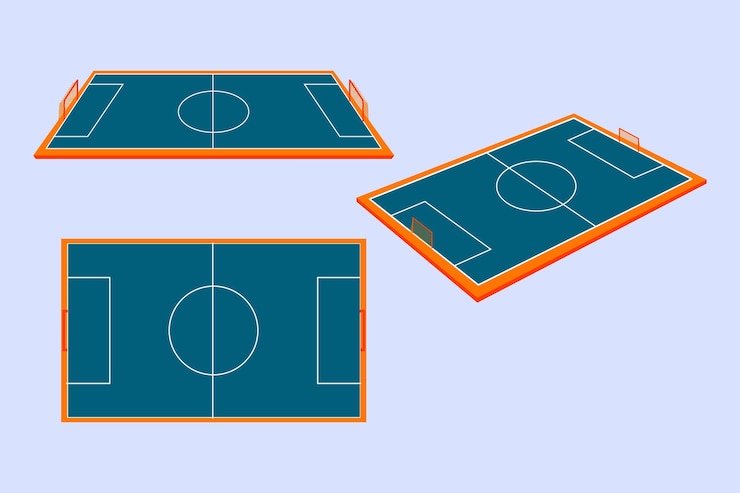 Free Vector isometric futsal field