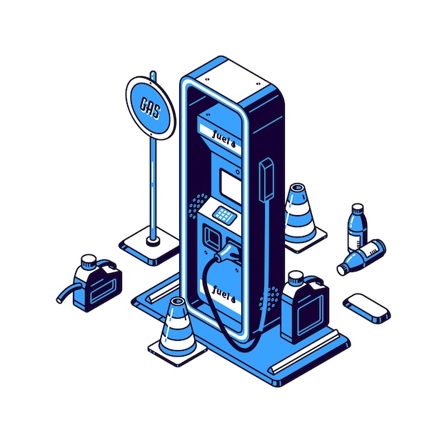 Isometric gas station