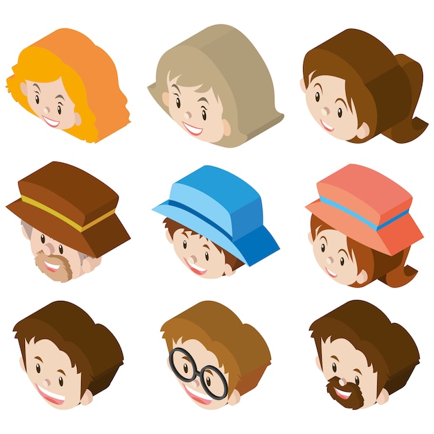 Free vector isometric human designs