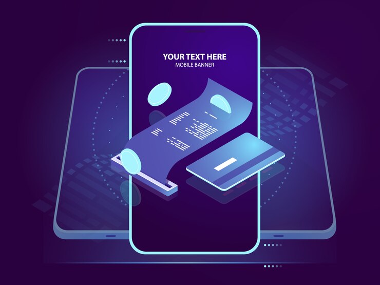 Free Vector isometric icon of electron payment, pay receipt with credit card, online bank security
