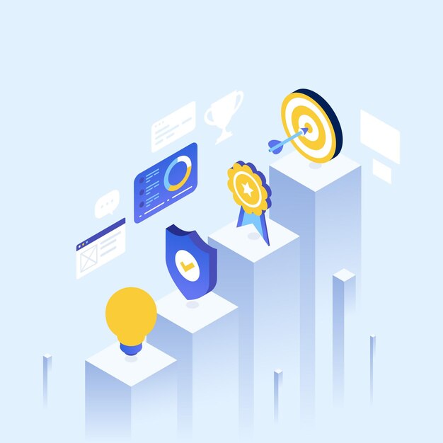 Isometric illustration for landing page