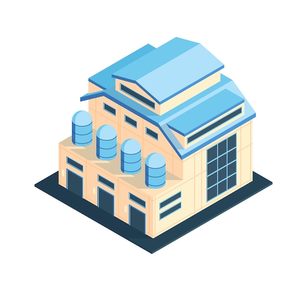 Isometric Industrial Building