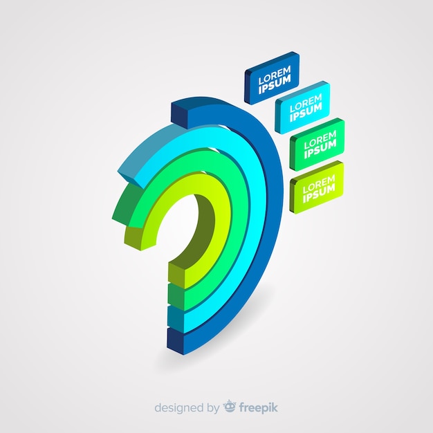 Isometric infographic template background