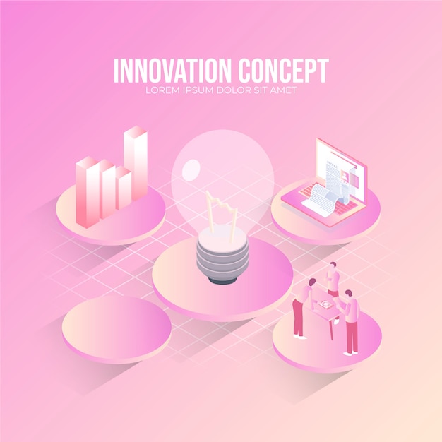 Free vector isometric innovation concept
