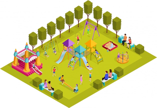 Isometric kids playground