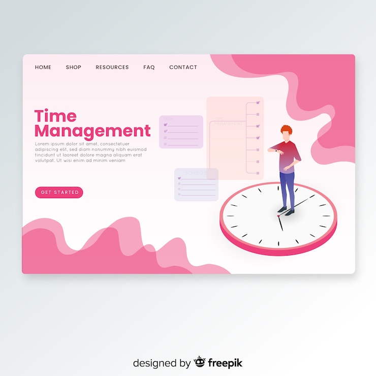Free Vector isometric landing page