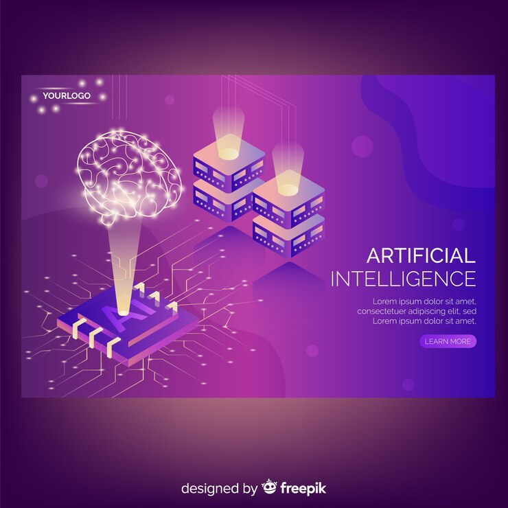 Free Vector isometric landing page