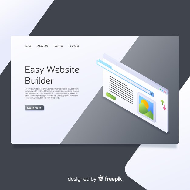 Isometric landing page