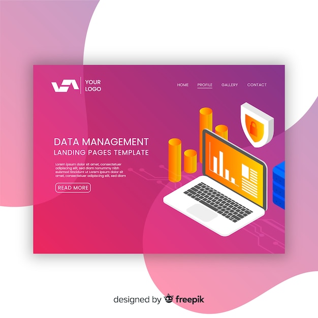 Isometric landing page