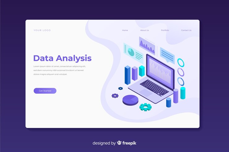 Free Vector isometric landing page