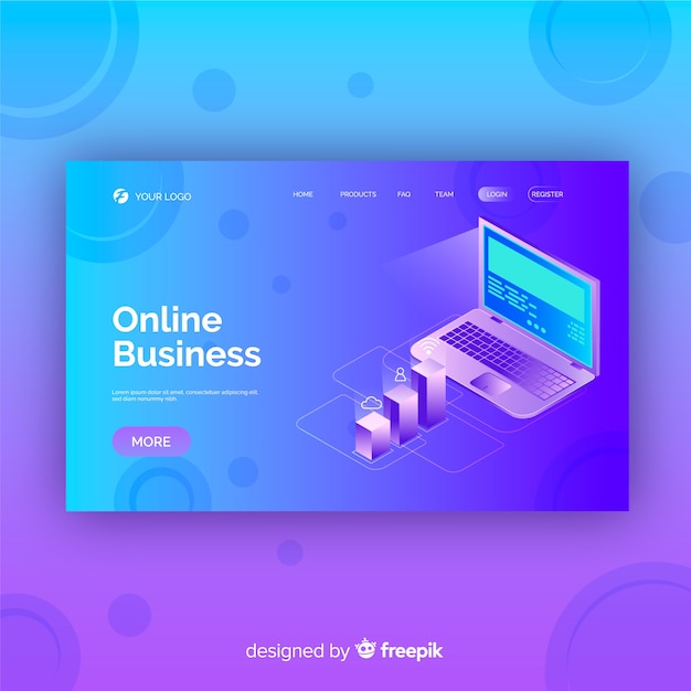 Isometric landing page