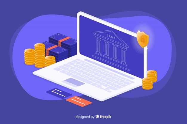 Isometric money background